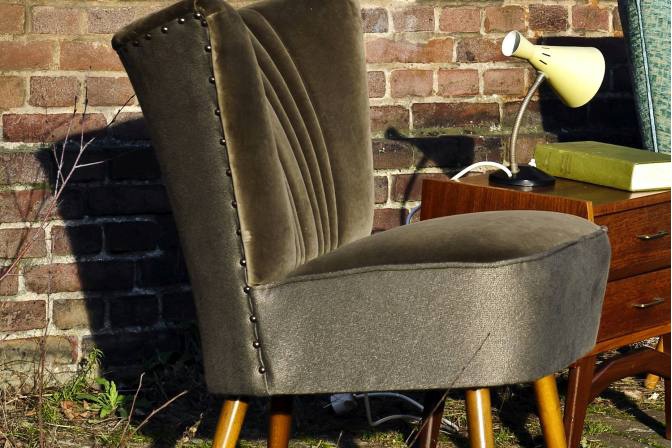 cocktail fauteuil leem velours